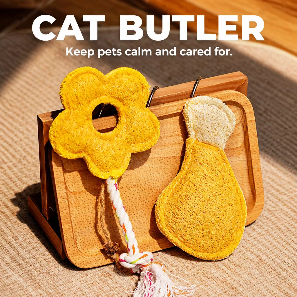 Cat Toy Collection with Natural Loofah and Catnip