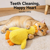 Duck Plush Cat Toy with Crinkle Paper and Catnip – Small or Large