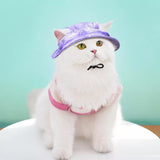 Adjustable Cotton Pet Bucket Hat with Ear Openings