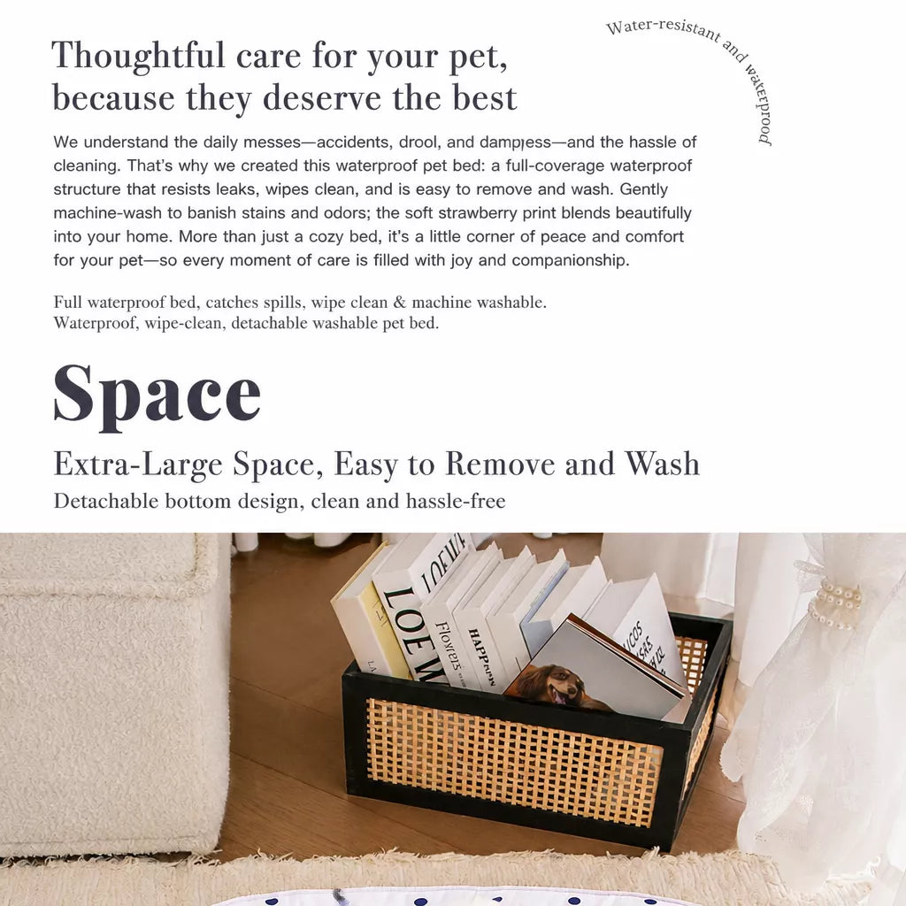 All-Season Washable Pet Bed for Small Dogs & Cats