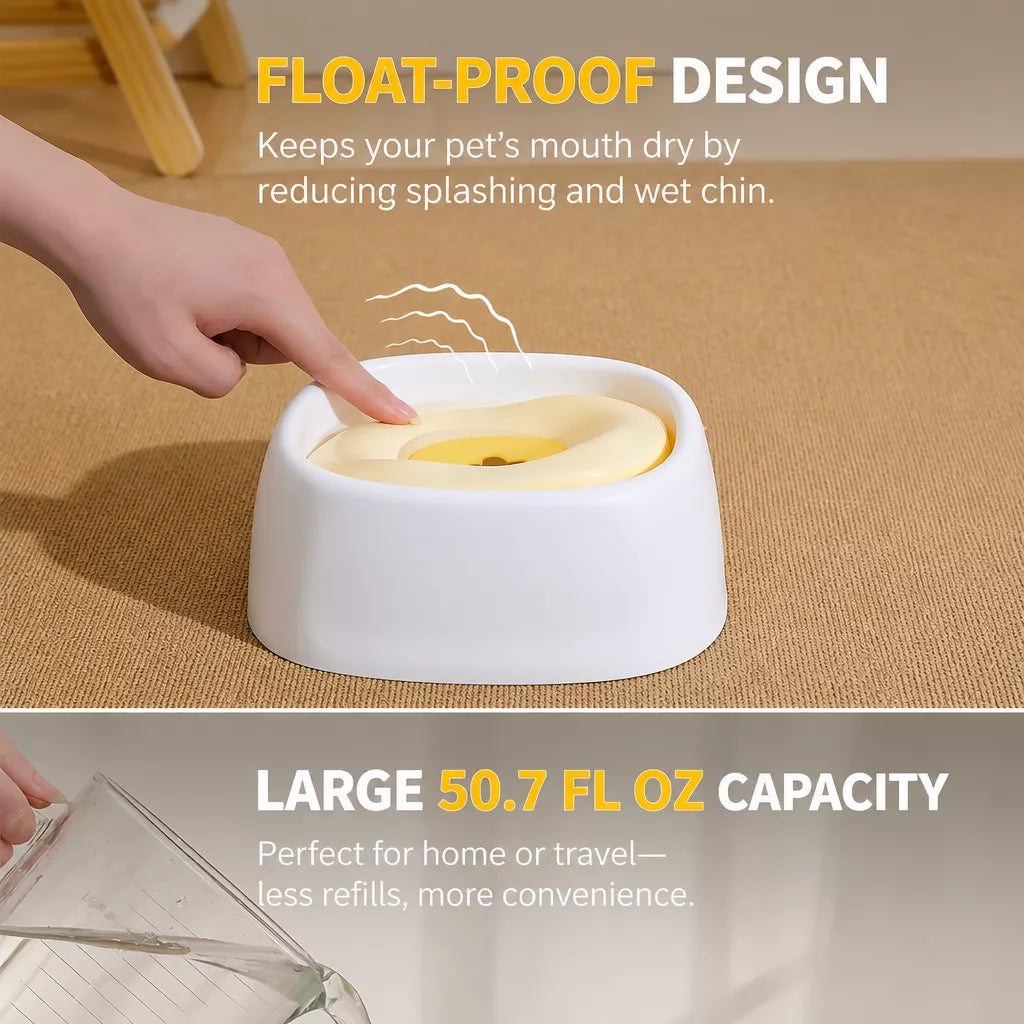 Floating Plastic Water Bowl for Dogs and Cats