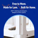 Movable Indoor Pet Playpen with Door and Casters