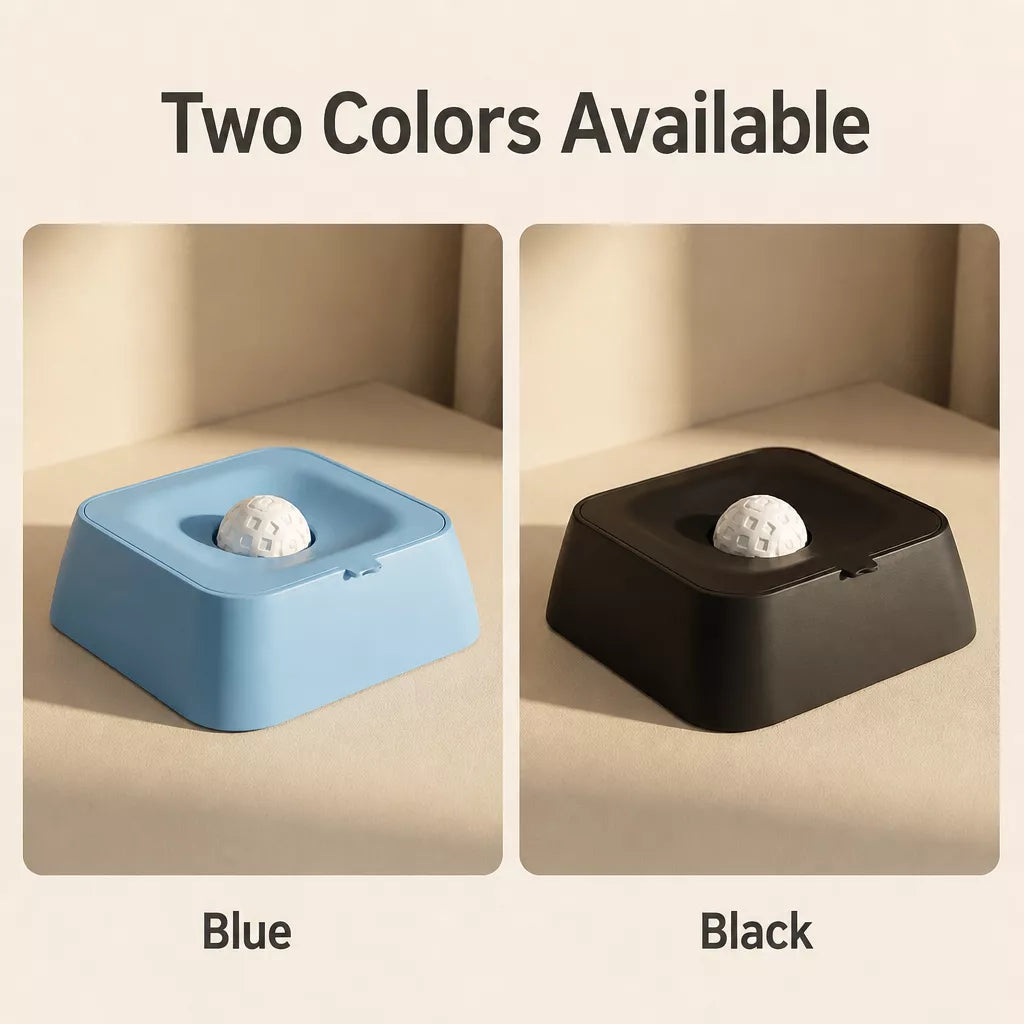 Pet Slow Feeder Bowl with Lick Ball and Water Dish