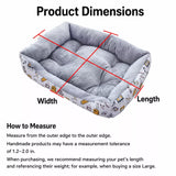 Rectangular Padded Pet Bed for Dogs and Cats