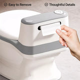Wide-Mouth Toilet-Shaped Plastic Water Bowl for Cats