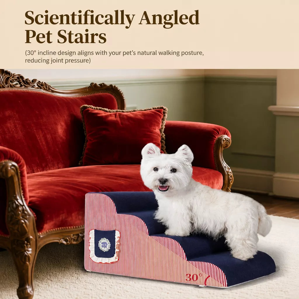 Pet Stairs for Small Dogs with Removable, Washable Design