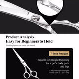 Stainless Steel Pet Grooming Scissors & Comb Set