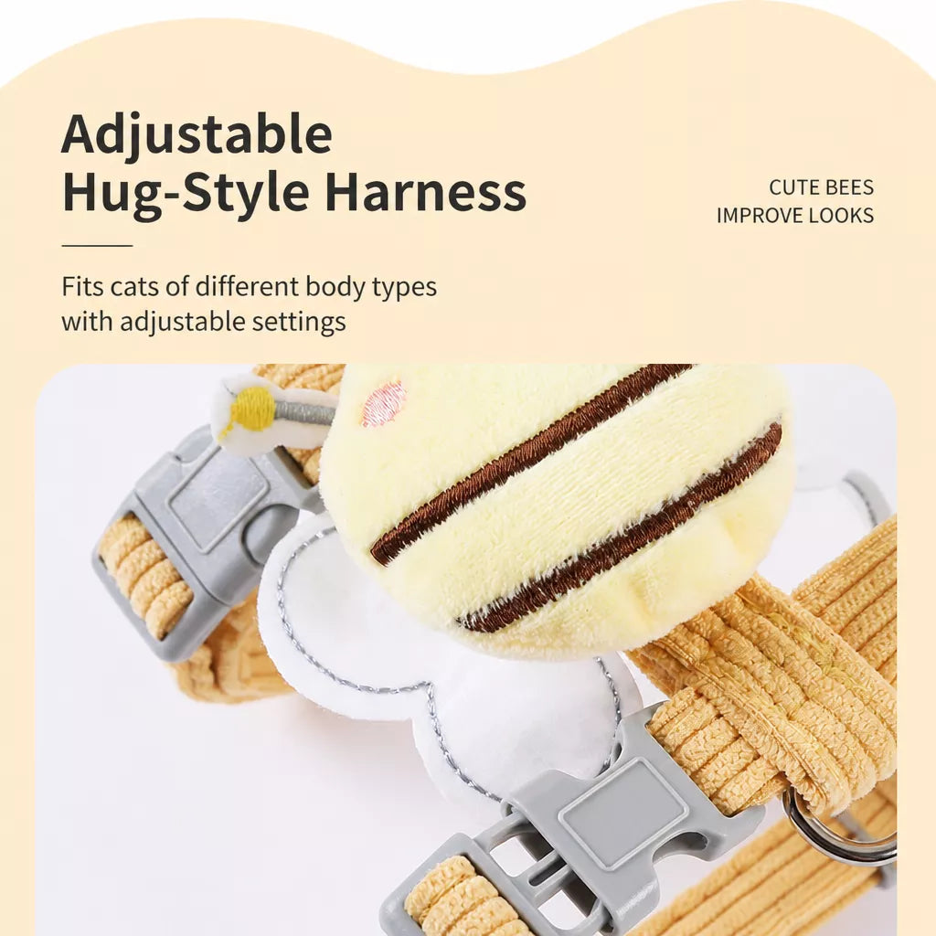 Adjustable Pet Harness and Leash Set for Cats and Small Dogs