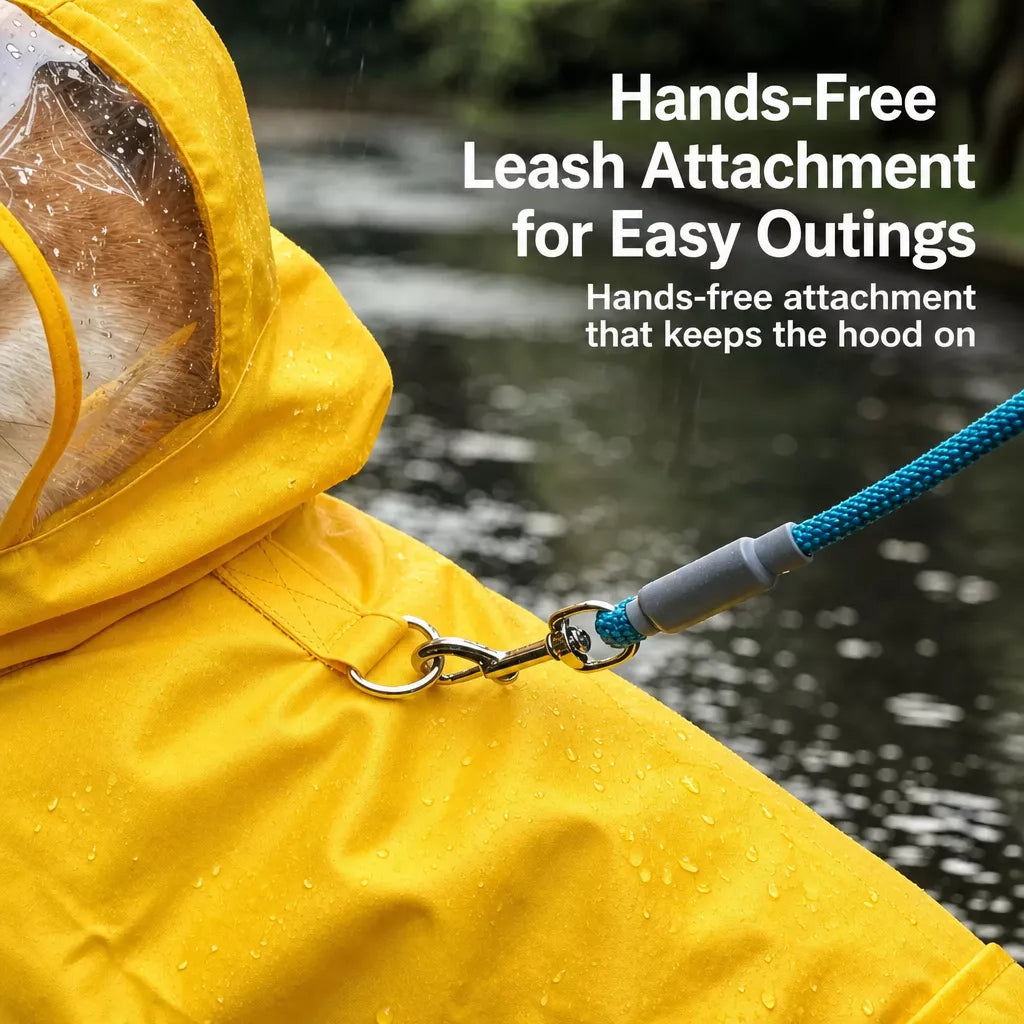 Dog Raincoat for Small and Medium Dogs