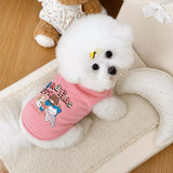 Lightweight Cotton Dog Tank Top with Ruffle Trim