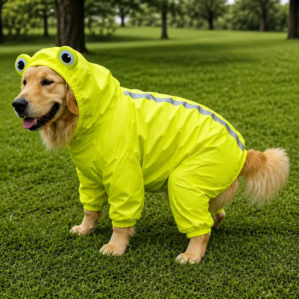 Waterproof Dog Raincoat for Golden Retrievers and Labradors