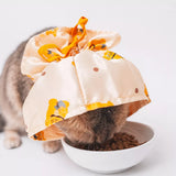 Adjustable Cat & Dog Cone Collar with Maneki-Neko Print