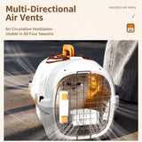 Portable Plastic Pet Carrier for Cats and Small Dogs Up to 16 lb