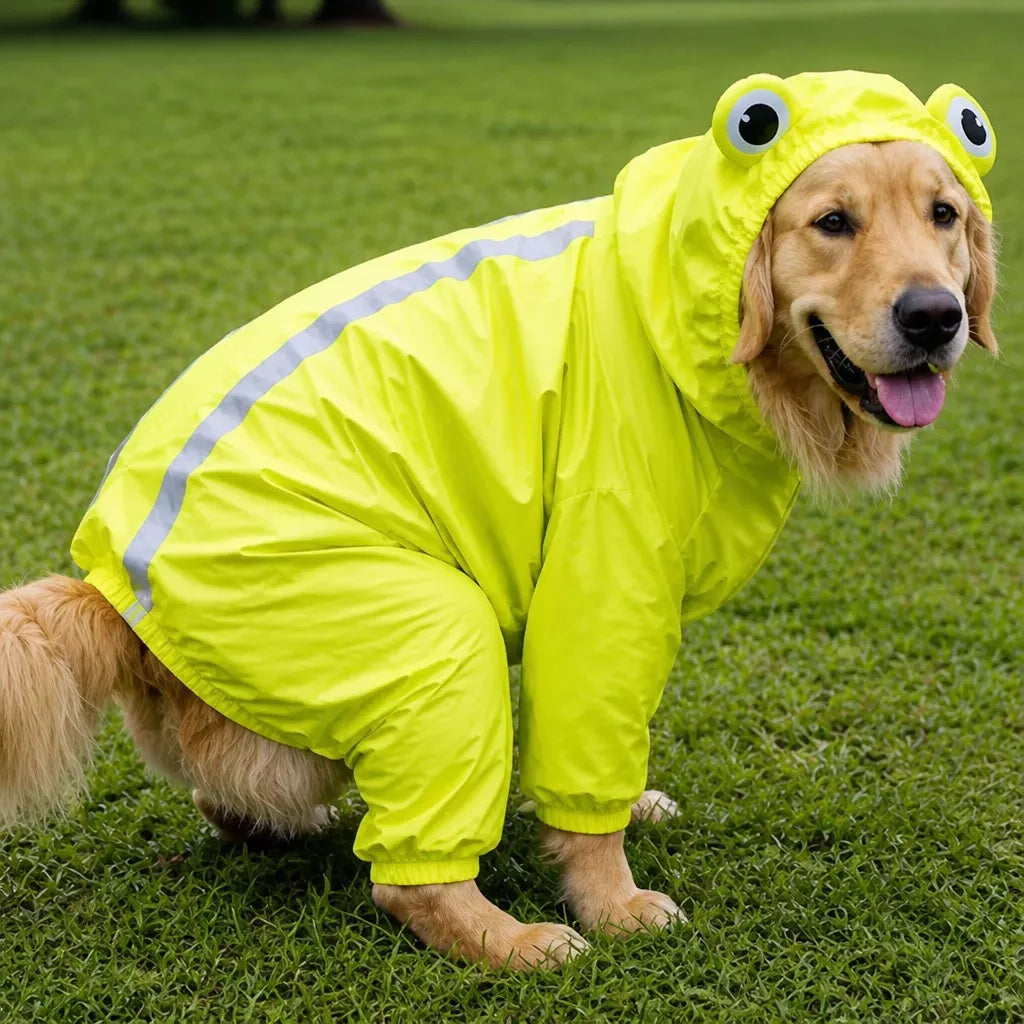Waterproof Dog Raincoat for Golden Retrievers and Labradors