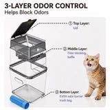 Covered Cat Litter Waste Bin