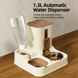 Two-Bowl Pet Feeding Set for Cats and Dogs