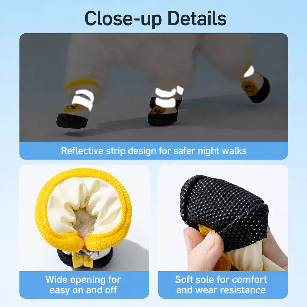 Soft-Sole Nylon Dog Boots for Small to Medium Dogs
