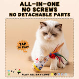 Interactive Wobble Feather Cat Toy for Batting and Pouncing