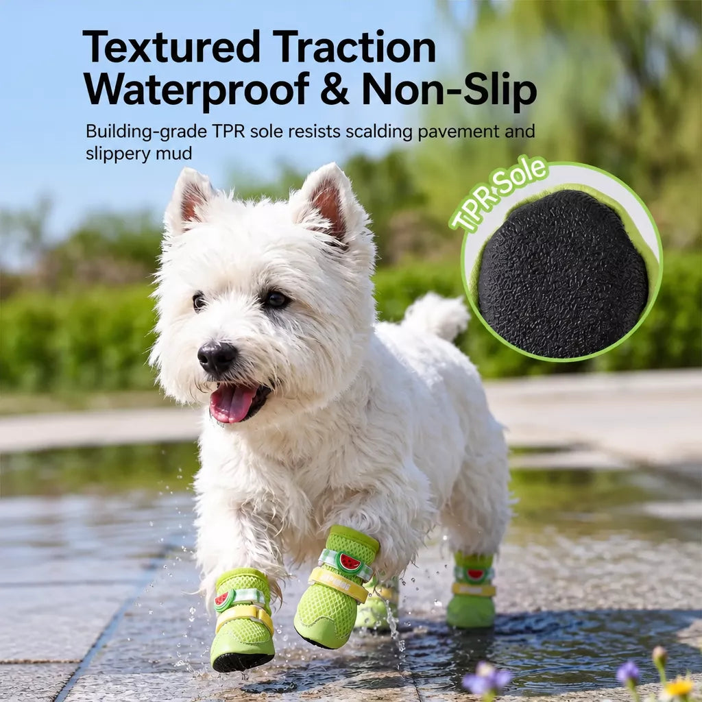 Breathable Soft-Sole Dog Shoes for Outdoor Walks