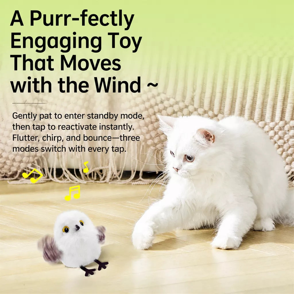 Automatic Flying Bird Cat Toy with Fluttering Wings