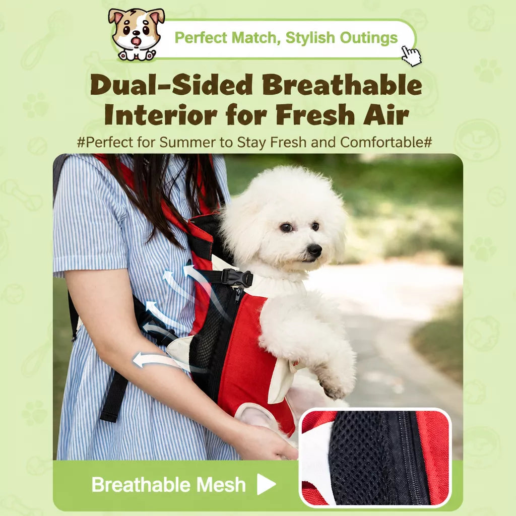 Nylon Pet Carrier Backpack for Dogs and Cats