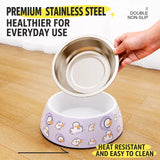 Tip-Resistant Stainless Steel Pet Bowl for Dogs and Cats