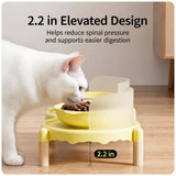 Elevated Ceramic Pet Bowl Set with a Double-Bowl Stand
