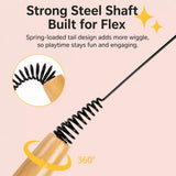 Cat Wand Toy with Feather Replacement Heads