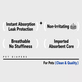 Disposable Pull-On Dog Diapers for Male and Female Dogs
