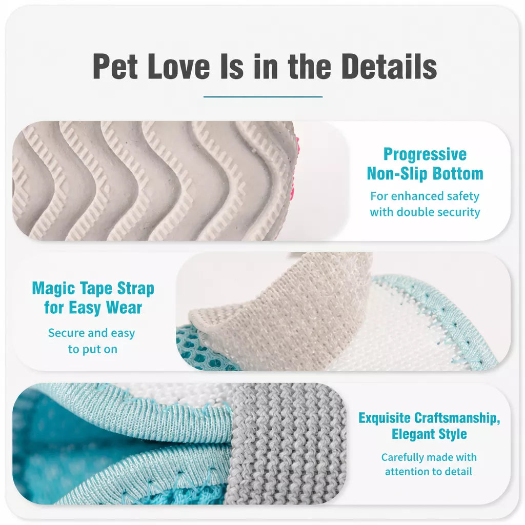 Breathable Mesh Dog Shoes with Soft Soles