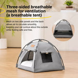 Semi-Enclosed Pet Tent Bed with Window for Small Dogs and Cats
