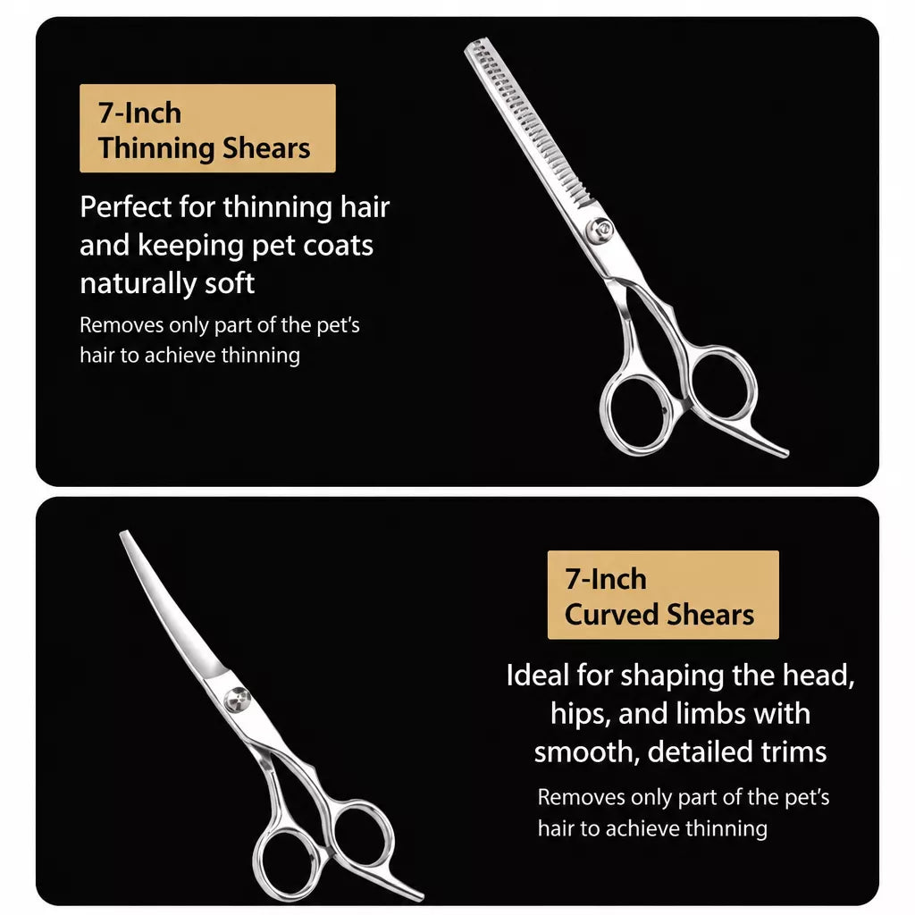 7-Inch Stainless Steel Pet Grooming Shears