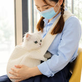 Front-Carry Canvas Cat Carrier Backpack for Walks and Travel
