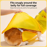 Dog Raincoat with Belly Coverage for Small to Medium Dogs