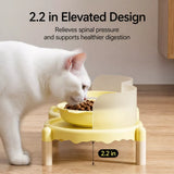 Elevated Ceramic Pet Bowl Stand for Cats and Dogs