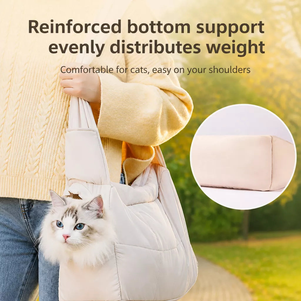 Nylon Pet Carrier Bag with Breathable Mesh for Cats & Dogs
