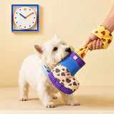 Dog Boot-Shaped Snuffle Toy with Treat Pockets and Squeaker