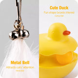 Interactive Wobble Cat Toy with Feather Teaser