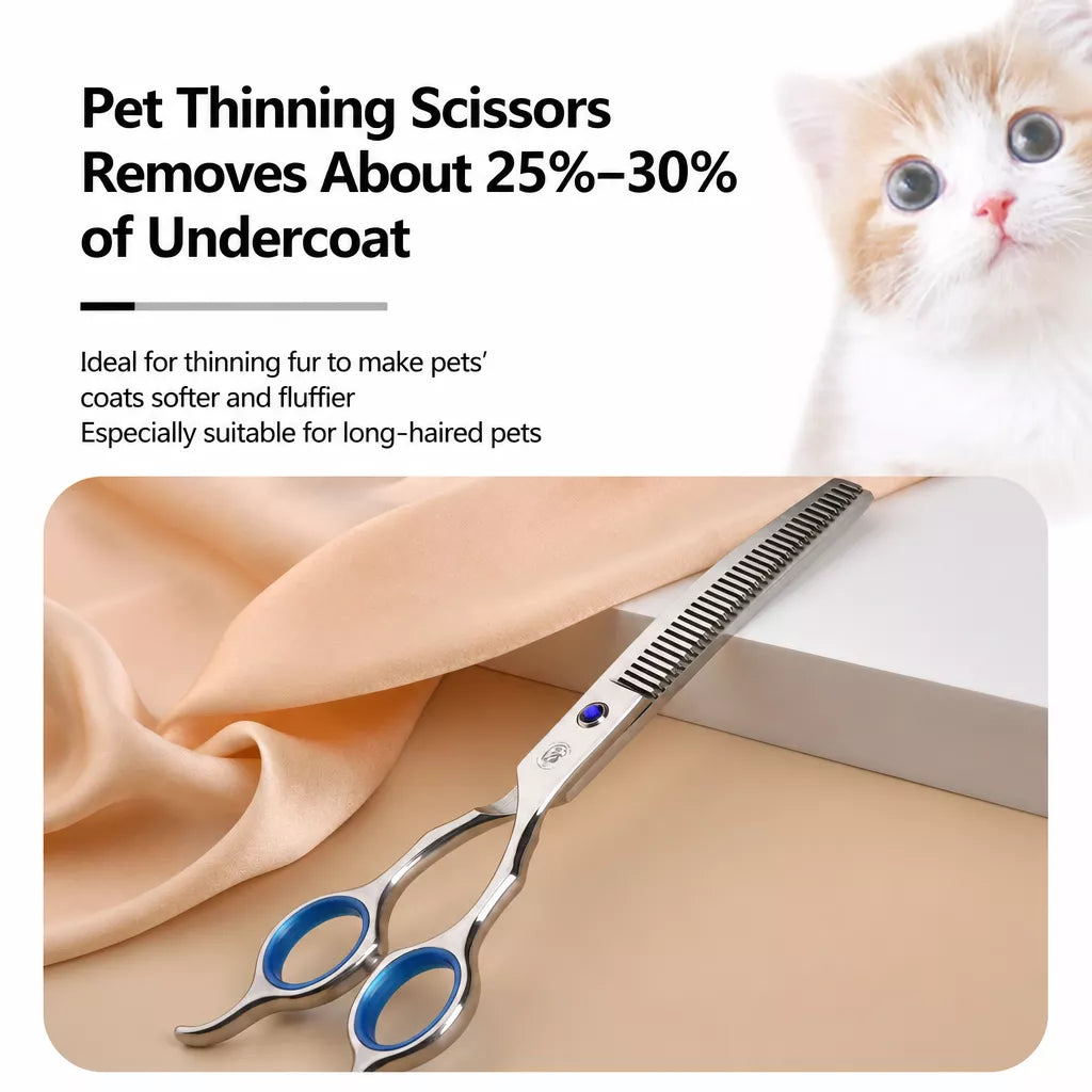 Pet Grooming Shears Set with Storage Case