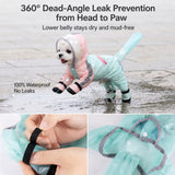 Waterproof Four-Leg Raincoat for Small Dogs