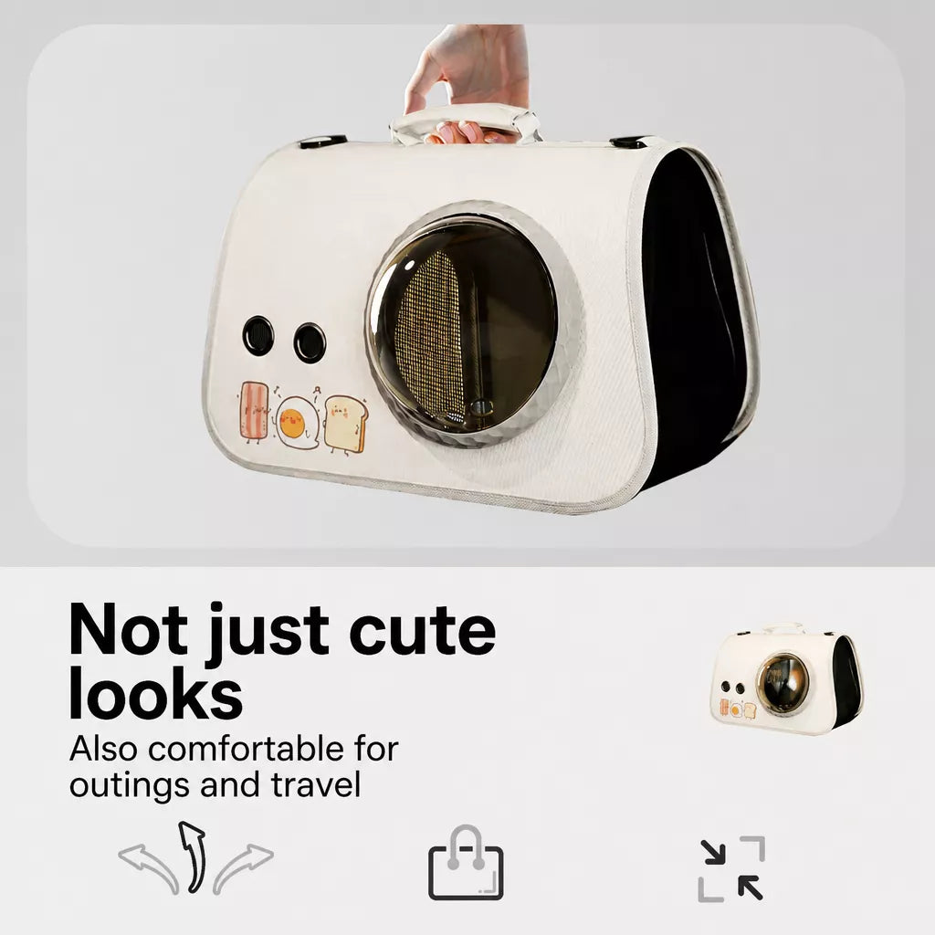 Capsule Pet Carrier Backpack for Cats and Small Dogs Up to 16 lb