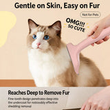 Curved Pet Deshedding Comb for Cats and Dogs