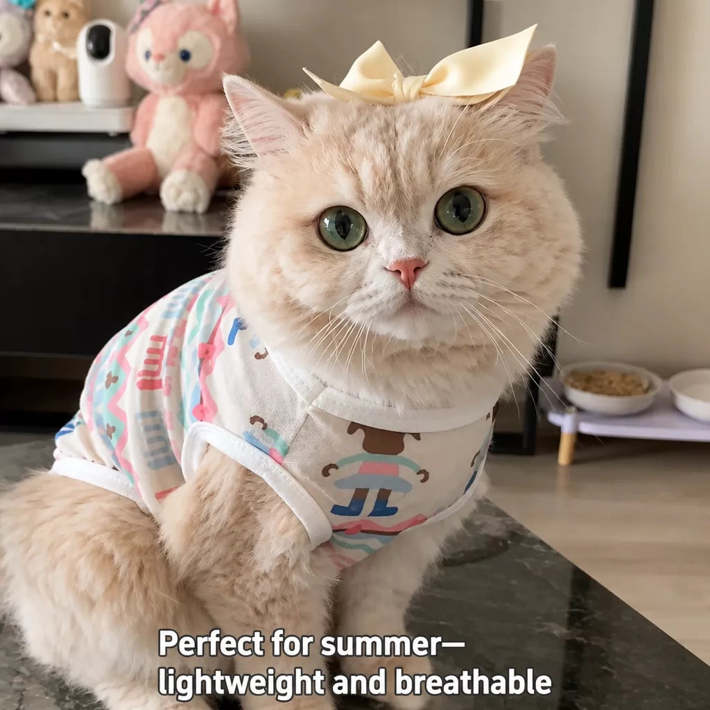 Lightweight Mesh Pet Vest for Cats and Small Dogs