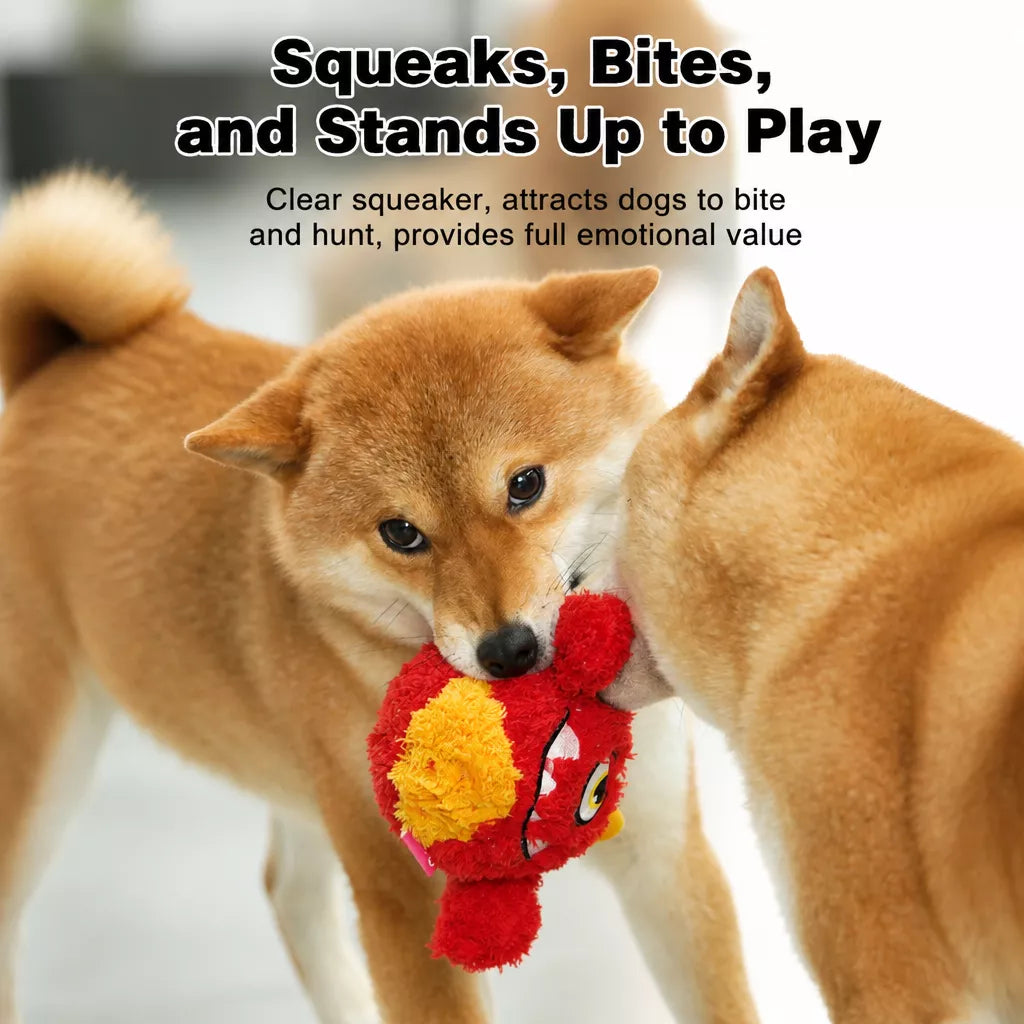Monster Dragon Egg Squeaky Plush Dog Toy for Small & Medium Dogs