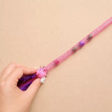 Cat Feather Teaser Toy with Stretchy Cotton Rope