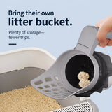 Cat Litter Scoop with Built-In Waste Bag Holder