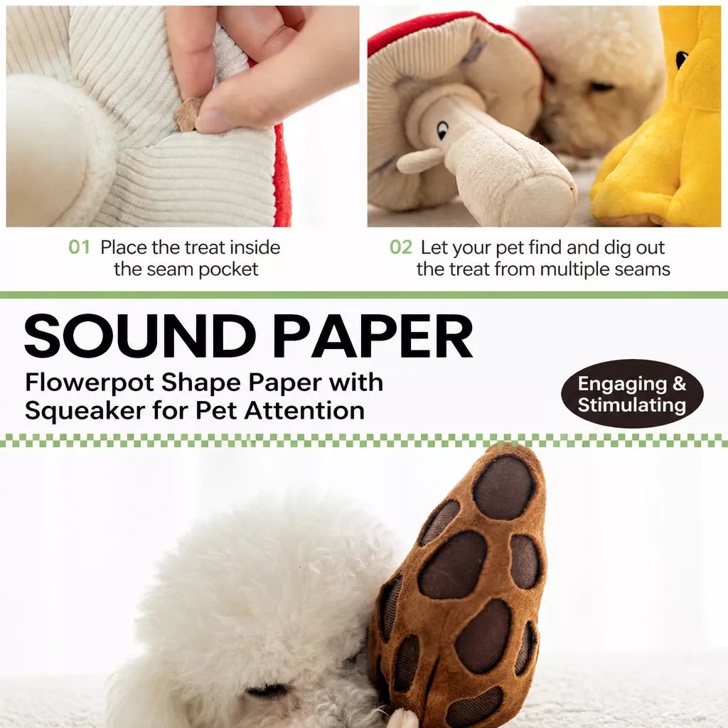 Mushroom Snuffle Mat & Treat-Hiding Toy for Dogs