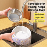 Tip-Resistant Stainless Steel Pet Bowl for Dogs and Cats