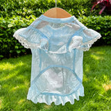 Lightweight Mesh Bow Pet Shirt with Leash Opening for Dogs & Cats