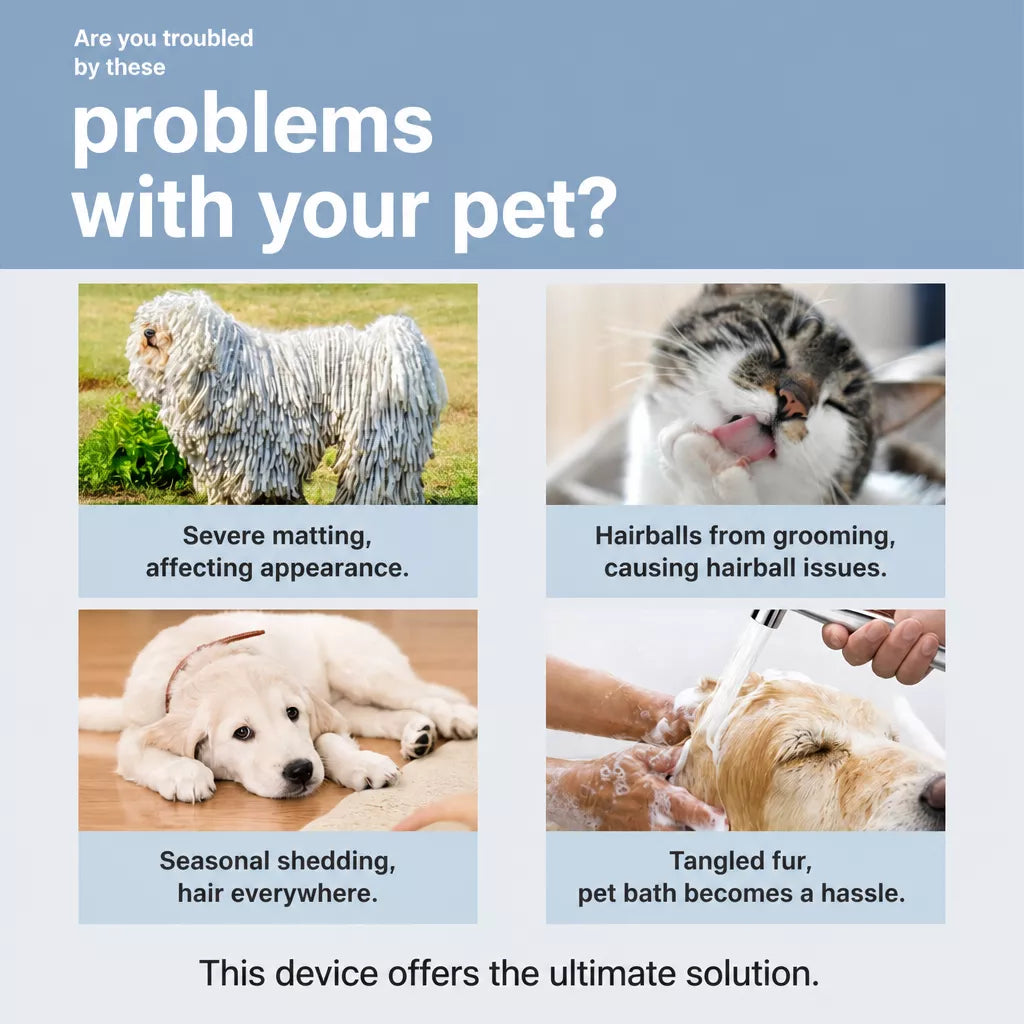 Pet Detangling and Deshedding Comb for Dogs and Cats